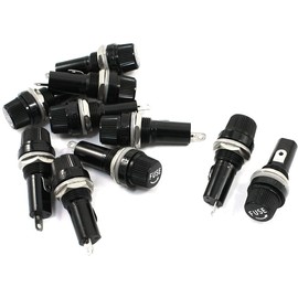HeyNana Screw Cap Solder Flap Mounted Fuse Holder Socket with Fuse 5 x 20 mm Pack of 10