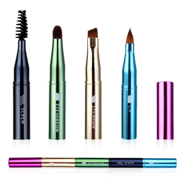 simarro 4 in 1 Makeup Brush Set, Portable Travel Size
