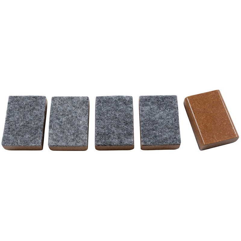LEARNING ADVANTAGE CTU7874 Mini Markerboard Erasers Set Of 5, brown