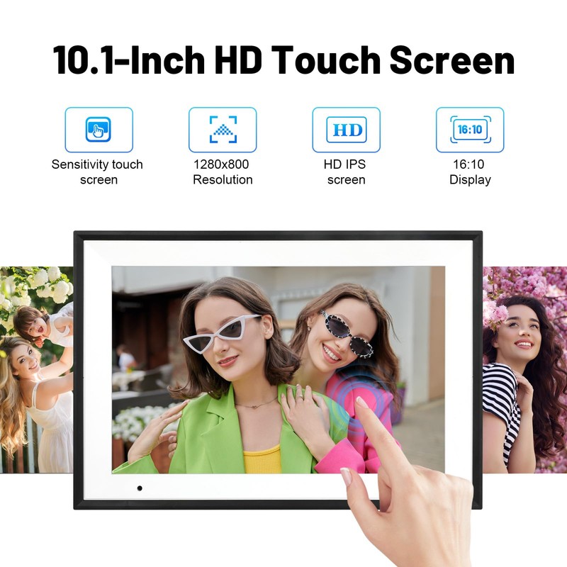 AEEZO 32GB Digital Picture Frame WLAN 10.1 Inches, 1280 x