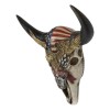 Western Patriotic Bull Cow Skull W/ American Flag Bald Eagle