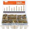 Gorffy Gorffy Schrauben Set, 360 PCS Holzschrauben, Selbstschneidende Schrauben mit