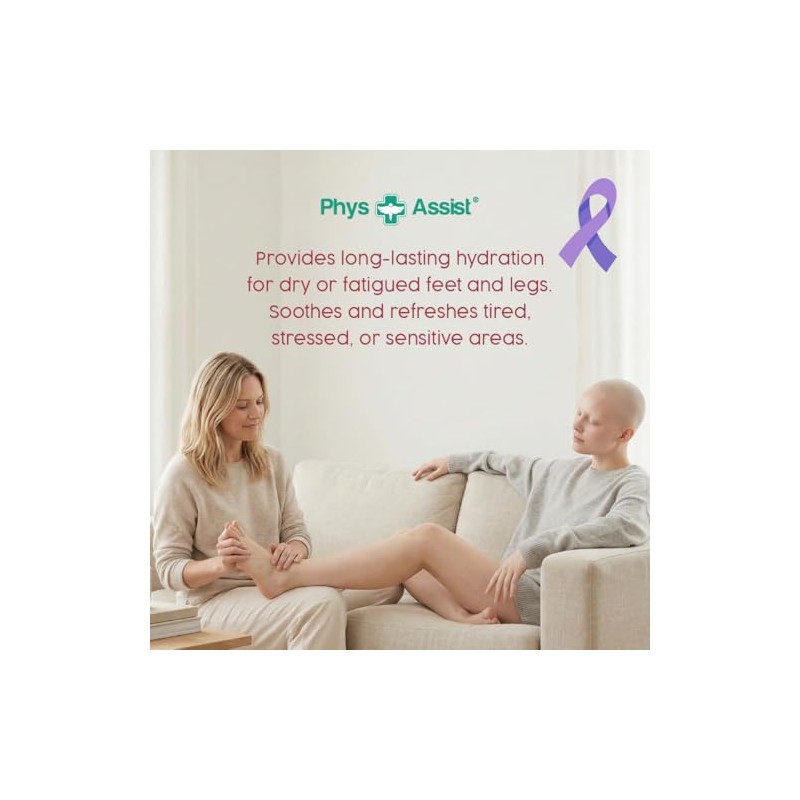 PhysAssist Oncology Foot Support, Soothing, Calming and Hydrating After Chemotherapy.
