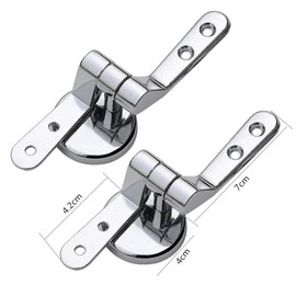 2 Pieces Toilet Seat Screws Set, Toilet Seat Hinges, Zinc Alloy Toilet Seat Hinge Screws for Hinges, Toilet Lid Care Accessories, Expansion Screws and Fixings