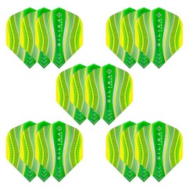 Harrows Lumen No2 Dart Flights | 5 x Sets Dart Flights (Total 15 Flights) I 100 Micron Dart Flights I Premium Extra Strong Made in the UK I Professional Dart Accessories I Yellow Dart Flights