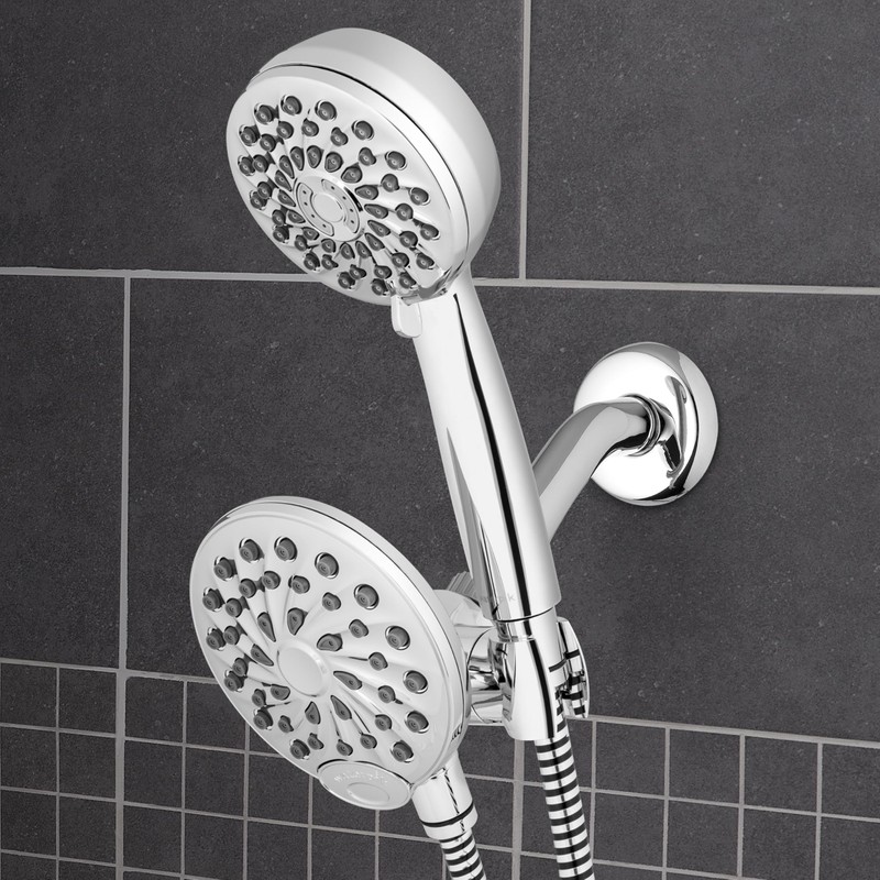 Waterpik One-Touch Dual 2-in-1 Shower System With Rain Shower Head