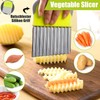YUNYU Stainless Steel Crinkle Chip Cutter - Potato Chipper &