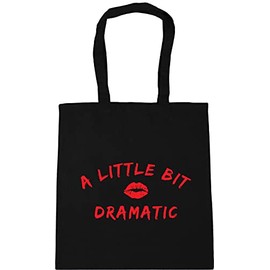 Hippowarehouse A Little Bit Dramatic Tote Shopping Gym Beach Bag 42cm x38cm, 10 litres