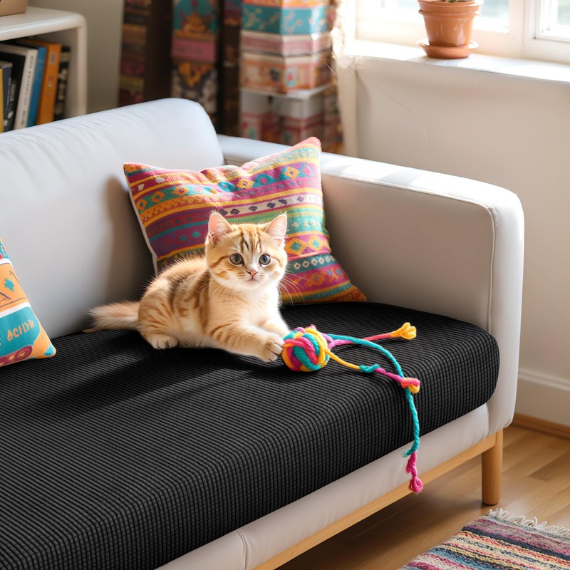 Hokway Couch Cushion Covers Stretch Cushion Covers Sofa Seat Cushion