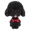 Veemoon Figurines Bobbleheads Poodle Cute Car Fortune Cartoon Black Shaking