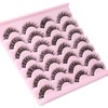 Russain Strip Lashes D Curl False Eyelashes Natural Look Wispy Cat Eye Lashes that Look Like Eyelash Extensions 3D Lashes Pack
