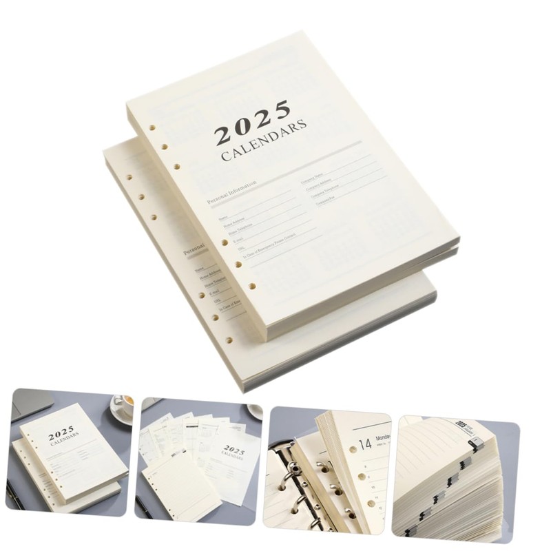 Operitacx 2 Sets 2025 Loose Leaf Paper Notebook Replacement Paper