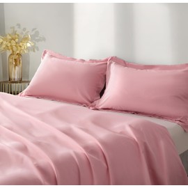 2 Pack Kids Pillow Case Pink Pillow Cases Microfiber Wide Edge Envelope Pillow Cases Soft Breathable and Non Shrinking Toddler Pillow Case 12x16