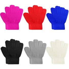 ONESING 6 Pair Baby Gloves Toddler Gloves Toddler Winter Gloves Kids Gloves Winter Stretchy Knit Gloves for Kids Boys Girls