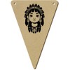 5 x 140mm 'Native American Girl' Wooden Bunting Flags (BN00080638)