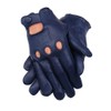 Navy blue Sheepskin leather driving gloves for men (Large)