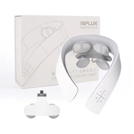 NIPLUX NECK RELAX 1S Neck Care, Neck and Shoulder Relaxation, Cordless, Japanese Voice Guidance, Quiet, Lightweight, Warm, 6 Modes, 16 Adjustable Intensity Levels, USB-C Charging, Can Be Used While Sleeping, Relaxing Goods