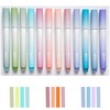 12 Pcs Aesthetic Highlighters, Surligneur, Pastel Highlighters Markers with Soft