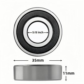 DEEG 10 PCS Spindle Bearing Kit 6202 5/8 rs Bearing for Scag Mower Parts 48224 Ariens 05435100 MTD741-0155 741-0155P 941-0155 Fits for MTD Exmark Snapper Simplicity Lwan Tractor Snow Blower