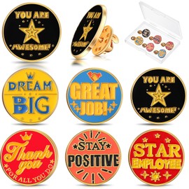 Jadive 36 Pcs Employee of the Month Lapel Pins Employee Recognition Pins Bulk Excellence Employee Appreciation Pins Thank You Gifts for Award Staff Team Volunteer Teacher Nurse