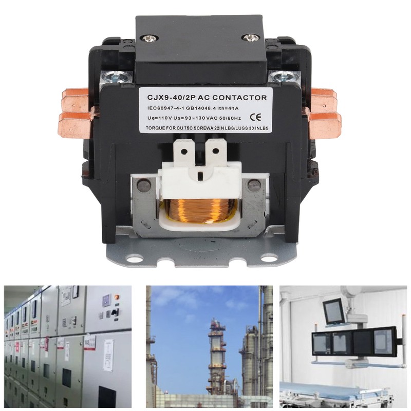 CJX9 40 2P 40A AC Contactor PP Shell Silver Alloy