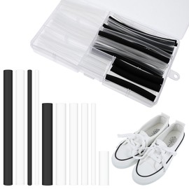 78PCS Shoelace Tips Repair Tool Set, Heat Shrink Shoelace Aglets, Universal Plastic Shoe Lace Ends Tips for Repairing and Shortening Shoelaces, Durable Plastic Aglet Replacement Kit