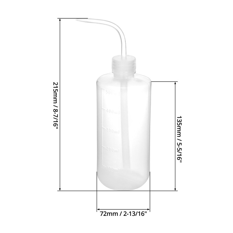 QWORK® 1 Packs 500 ml Wash Bottle, Plastic Squeeze Bottle,
