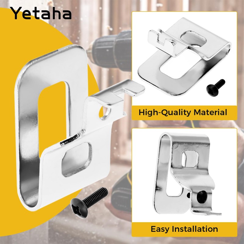 Yetaha 8PCS Belt Clips for Dewalt with Screws, Stainless Steel