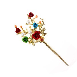 Hanbok Hair Pin binyeo Korea Traditional Girl Women Adorable Accessory Stick Gold Metal