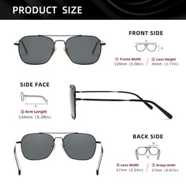 KINGSEVEN Classic Polarized Sunglasses for Women Men Driving Fishing Sun Glasses UV Protection LS18-B2, black