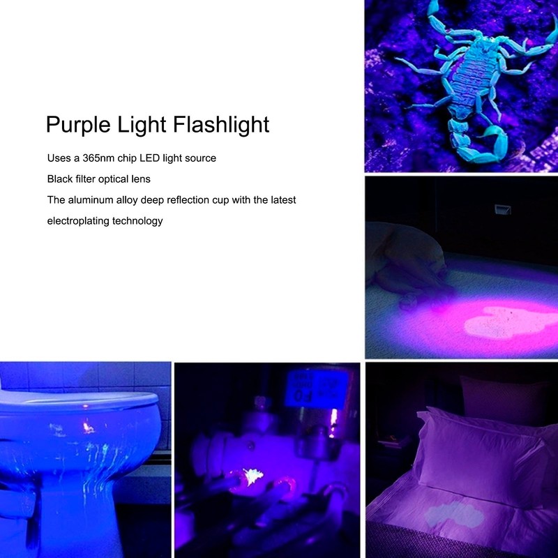 Y40 Purple Light Flashlight High Power LED 365NM UV Torch