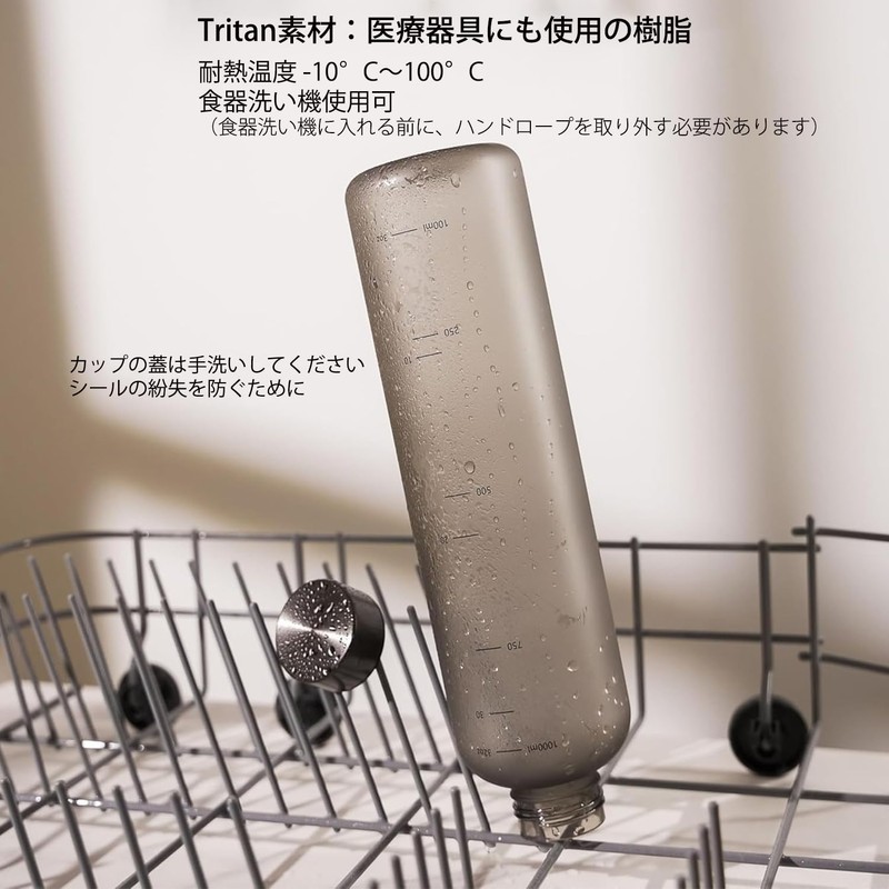 KONARO Water Bottle with Time Marker, Water Bottle, Large Capacity,