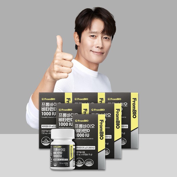 FromBio Lee Byung-hun&#39;s Vitamin D 1000IU 60 tablets x 6 bottles/12 months