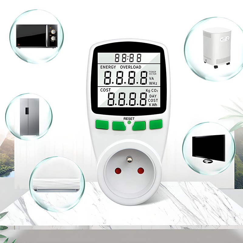 Retoo Current Meter with Overload Protection 3600 W, Electricity Meter