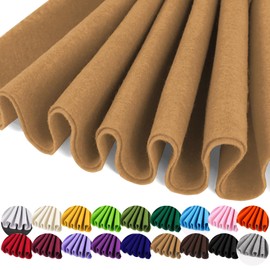Tan Felt Fabric 36" x 36" (1 Square Yard), Soft 1.6mm Thick Felt Sheets for Craft Sewing Patchwork DIY Art Projects Decorations