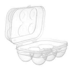COOK CONCEPT, KB6799, Transparent Plastic Egg Box, Airtight, Light and Resistant, for 6 Eggs, Easy to Clean, Ideal for Storage, Size: 6 Eggs, Colour: Transparent