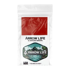 Arrow Life 4" Arrow Wraps 12 Pack Red 1.125" Width