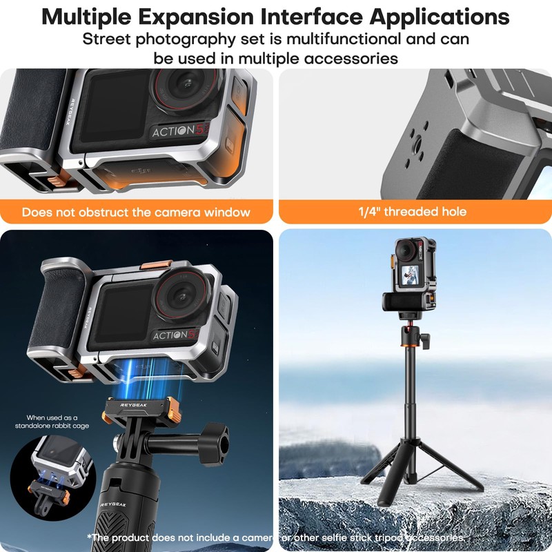 REYGEAK Aluminum Street Grip Kit for DJI OSMO Action 5