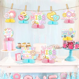 Balterever Donut Going Away Party Decoration Donut Farewell Honeycomb Centerpieces Table Decoration Donut We Will Miss You Decor for Farewell Career Change Going Away Retirement Party Job Change Party