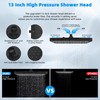 Hibbent Upgraded 5-spray 13'' Shower Head, High Pressure Rainfall Shower
