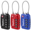 SharkByte TSA Approved Luggage Locks - 4-Digit Combo, (3 Pack)