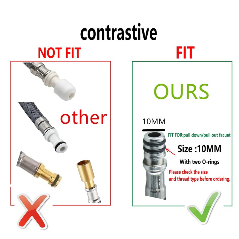 Pull Down Kitchen Faucet Hose Replacement M15*1MM X G1/2,(360 Rotatable)