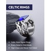 Bandmax Blue Ring for Men Women Stainless Steel Celtic Knot