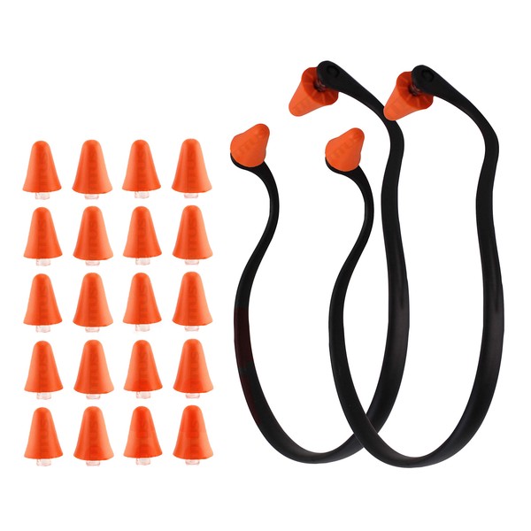 Titus U-Band - Over Ear Reuseable Banded Ear Plugs (25 Decibel, 2 Bands, 20 Replacement Plugs)