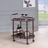 Coaster CO- Serving Cart Accents, Merlot and Brass