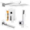 Shower Faucet Set, Rain Shower System Tub Shower Faucet, Wall