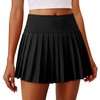 PINSPARK Pleated Athletic Skirts for Women Tummy Control Tennis Skirt