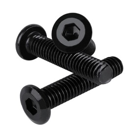 SZJIUZYD 1/4-20 x 3/4" Flat Head Furniture Bolts Countersunk Connector Socket Head Screws 304 Stainless Steel 18-8 UNC Fully Machine Thread, 25Pcs Black