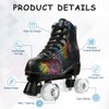 Women Roller Skates Classic High-top Outdoor Skate Roller Light-Up Four-Wheel