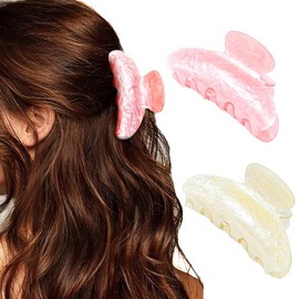 CASDRE Acrylic Hair Clips Medium Strong Hold Hair Claw Clips Non Slip Hair Jaw Clips for Women (Color A, One Size)